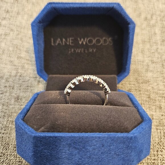 1.8 CT Oval Cut Semi Eternal Vintage Stacked Band Moissanite Ring - Picture 6 of 8